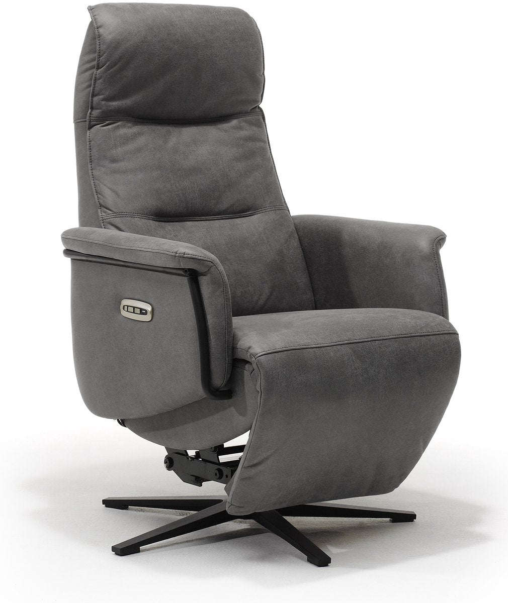 Opsta fauteuil Vince – Microleder – Met accu – 2 Motoren – 360° Draaibaar