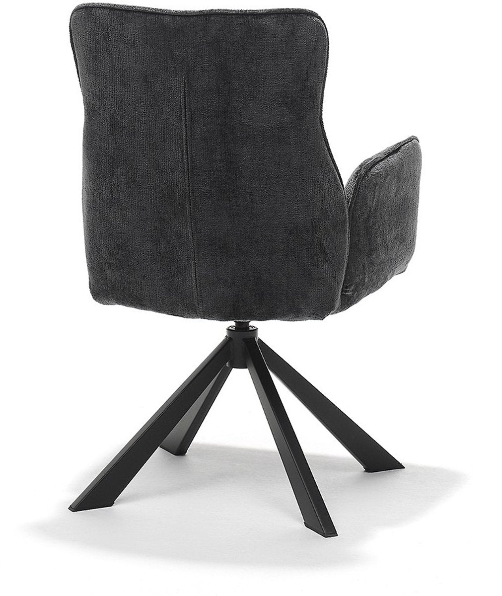 Eetkamerstoel Sophie – 360° draaibaar – Auto return – Stof
