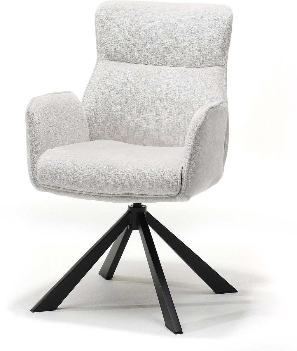 Eetkamerstoel Sophie – 360° draaibaar – Auto return – Stof