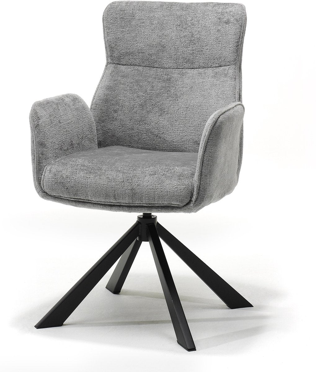 Eetkamerstoel Sophie – 360° draaibaar – Auto return – Stof
