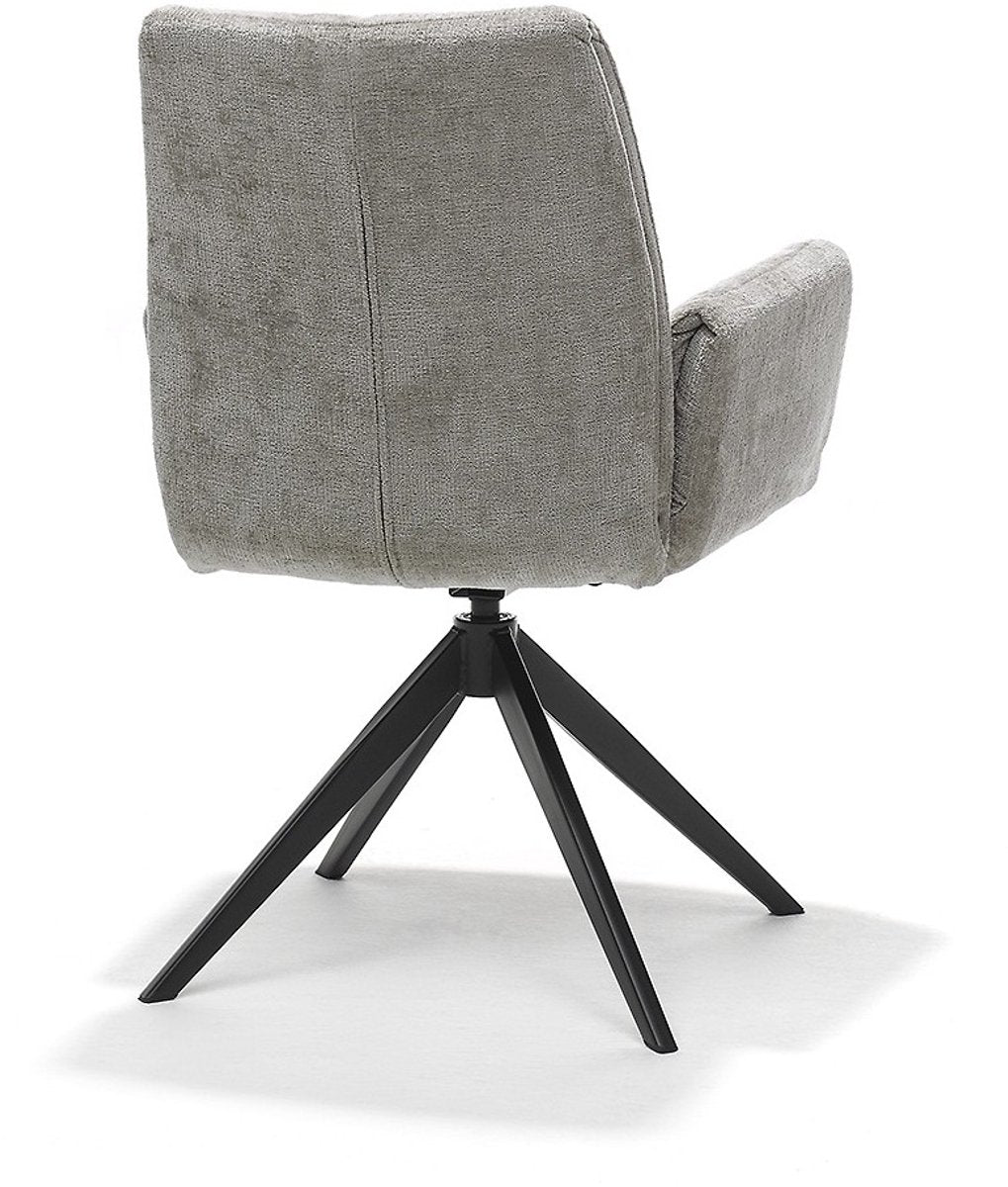 Eetkamerstoel Puck - 180° draaibaar - Auto return - Perfect Harmony Stof