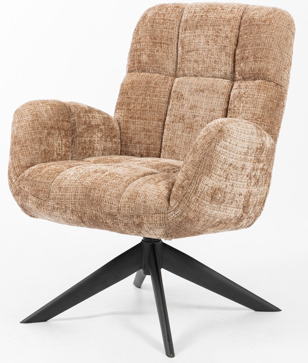 Fauteuil Lina - Cremona stof - 360 graden draaibaar