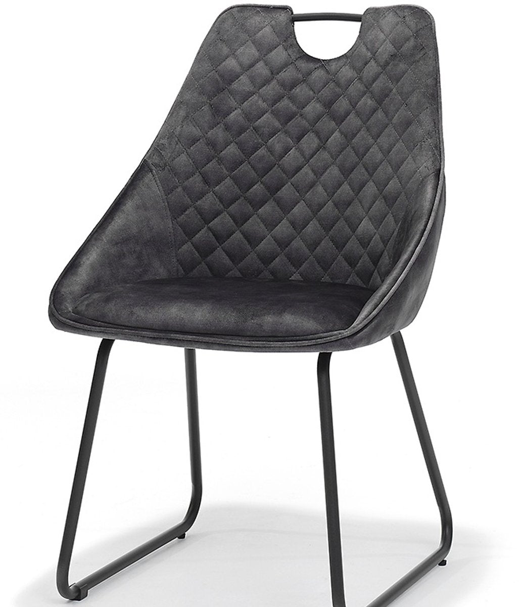 Eetkamerstoel Simon – Velvet – Geruit patroon