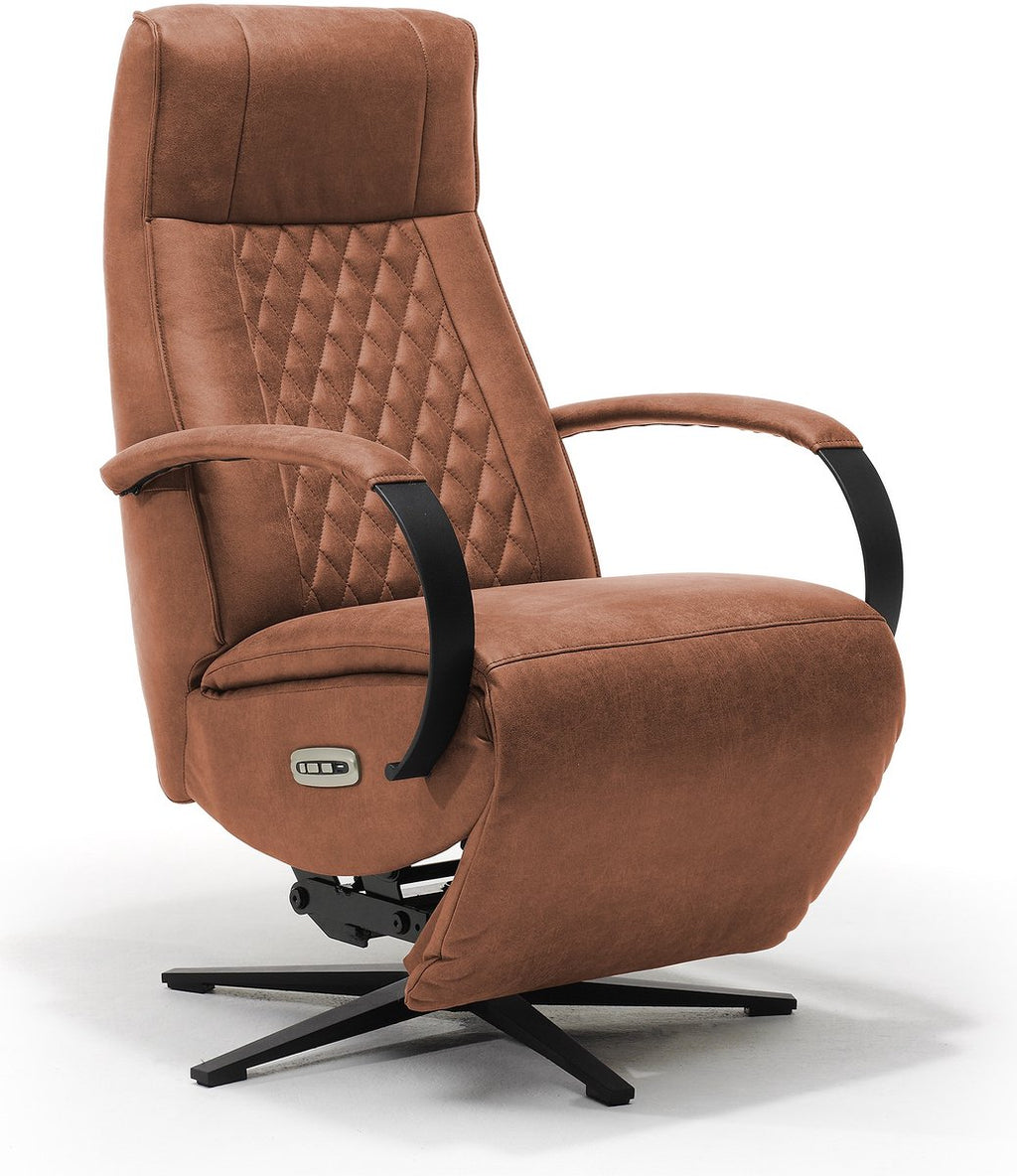 Opsta fauteuil Brent – Microleder – Met accu – 2 Motoren – 360° Draaibaar