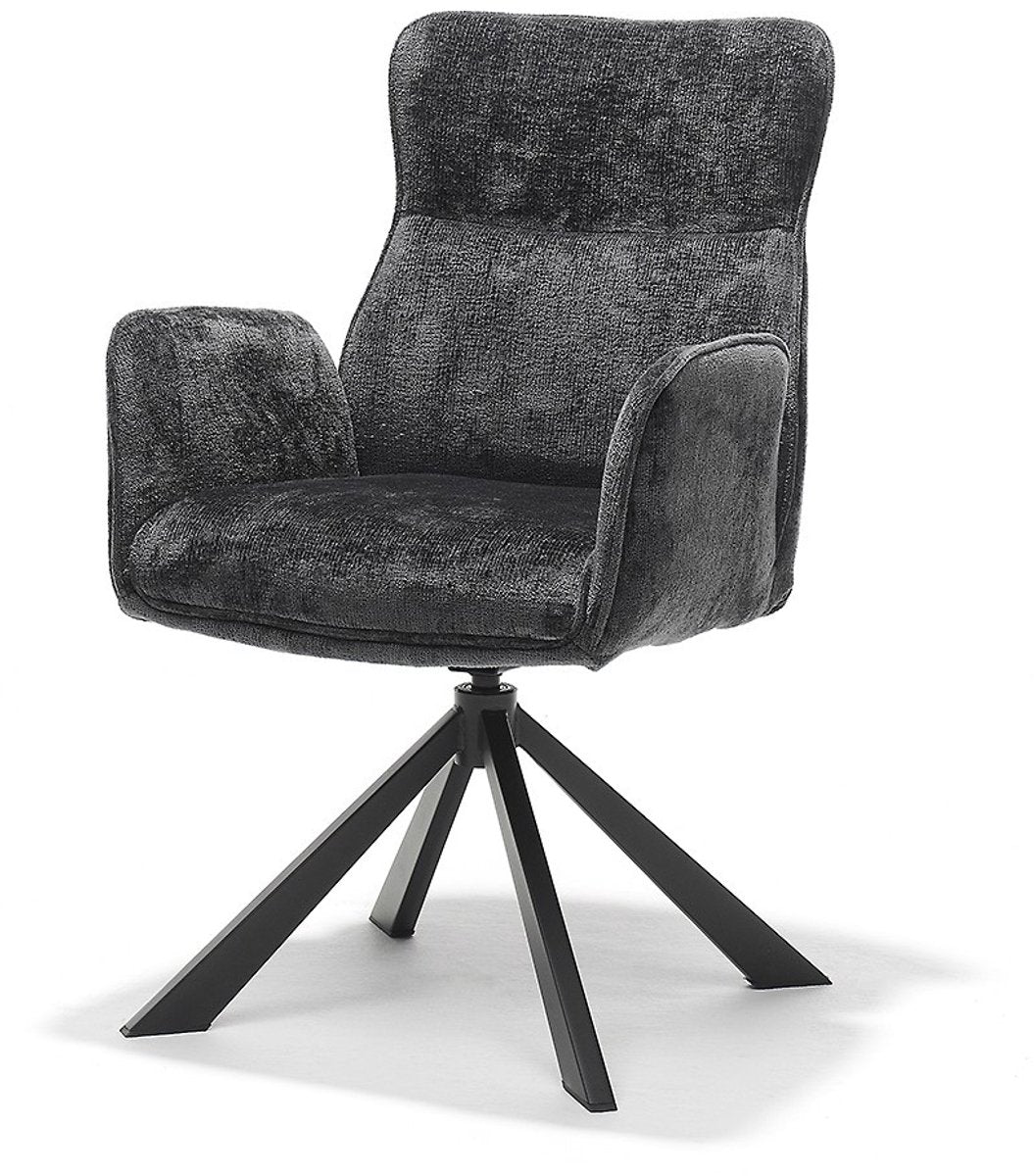 Eetkamerstoel Sophie – 360° draaibaar – Auto return – Stof