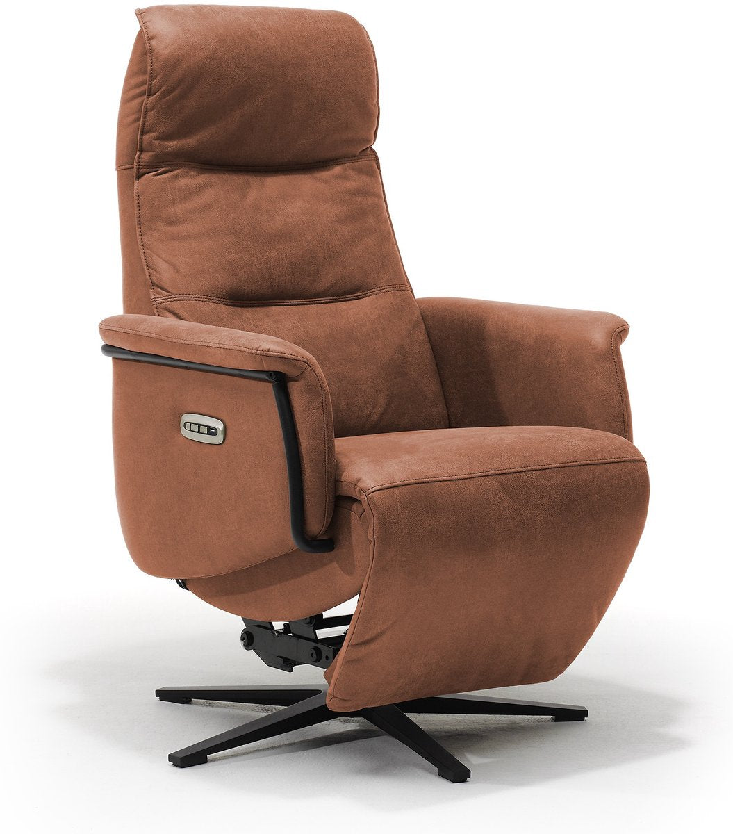 Opsta fauteuil Vince – Microleder – Met accu – 2 Motoren – 360° Draaibaar