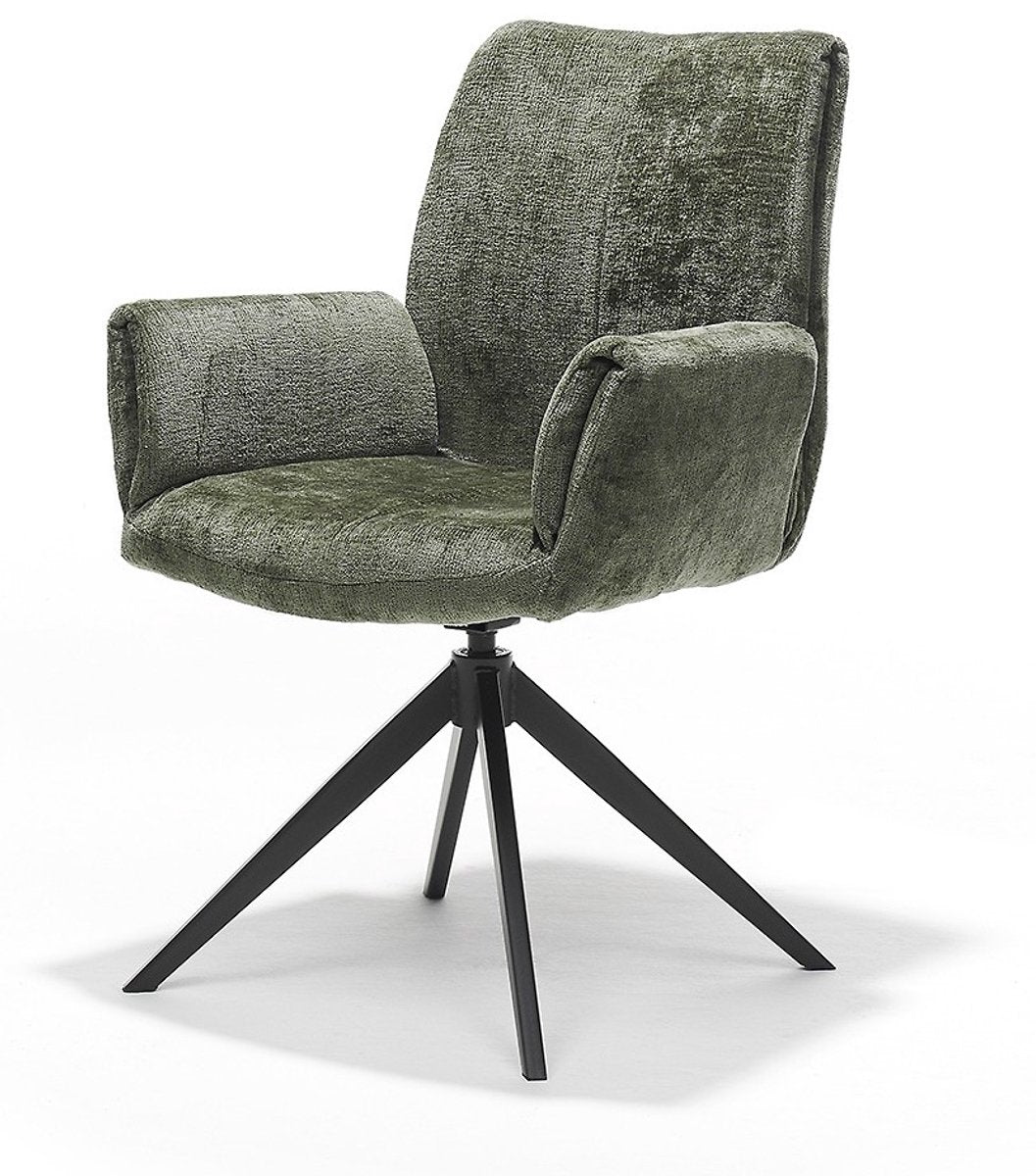 Eetkamerstoel Puck - 180° draaibaar - Auto return - Perfect Harmony Stof
