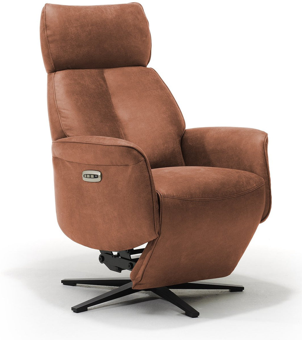 Opsta fauteuil Jaxx – Microleder – Met accu – 2 Motoren – 360° Draaibaar