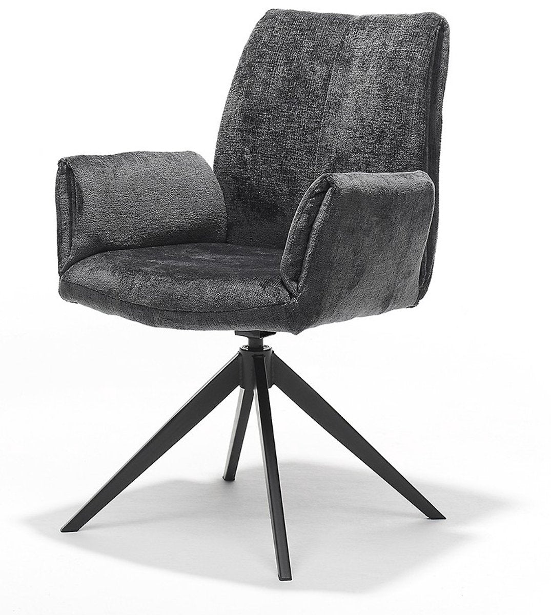 Eetkamerstoel Puck - 180° draaibaar - Auto return - Perfect Harmony Stof