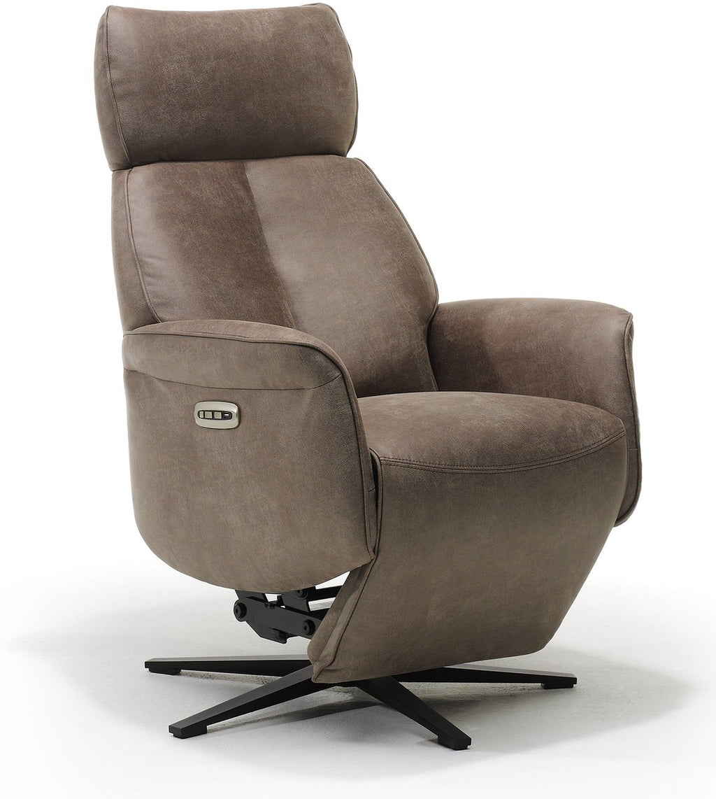 Opsta fauteuil Jaxx – Microleder – Met accu – 2 Motoren – 360° Draaibaar