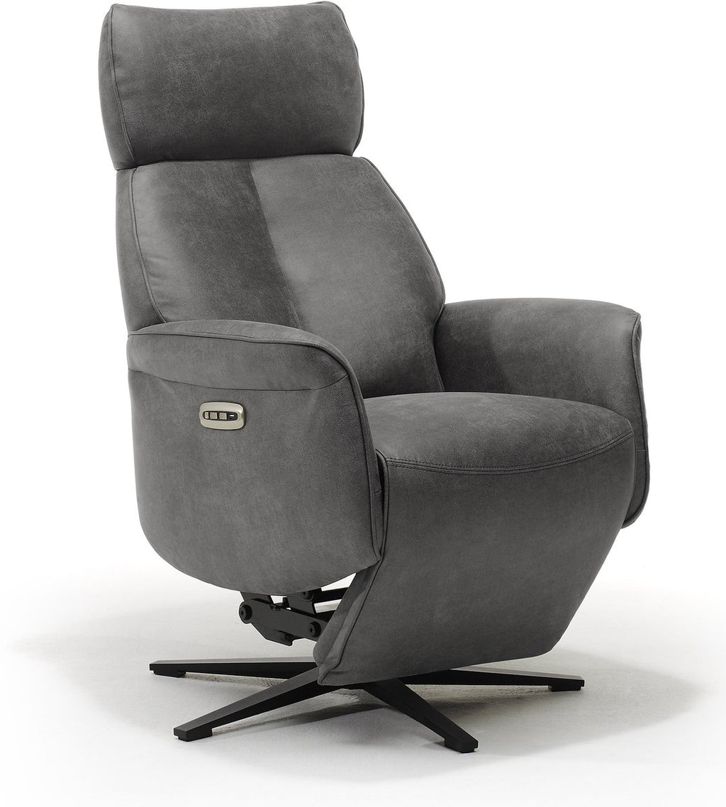 Opsta fauteuil Jaxx – Microleder – Met accu – 2 Motoren – 360° Draaibaar