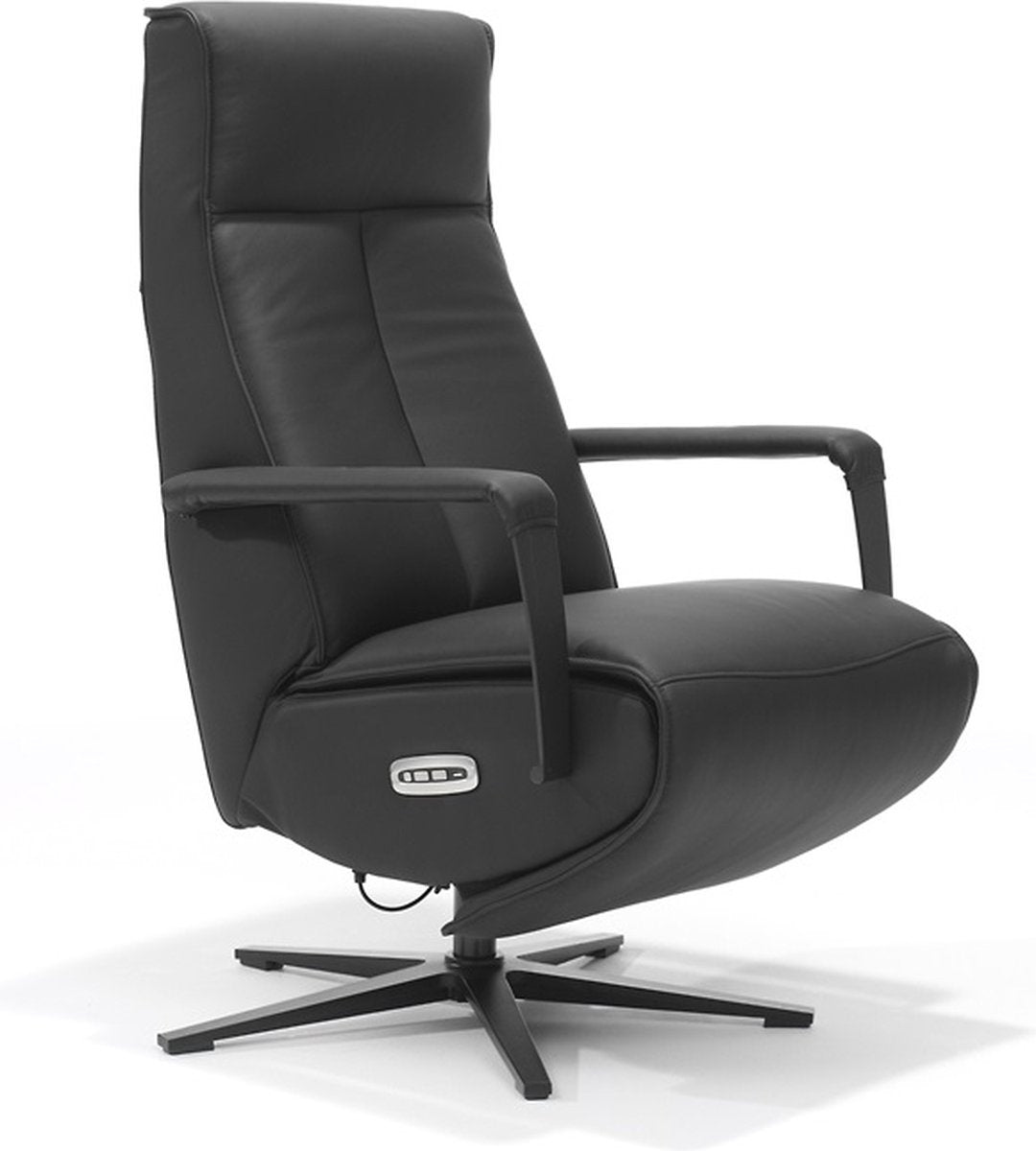 Relaxfauteuil Jesse – Echt leer – Met accu – 360° Draaibaar