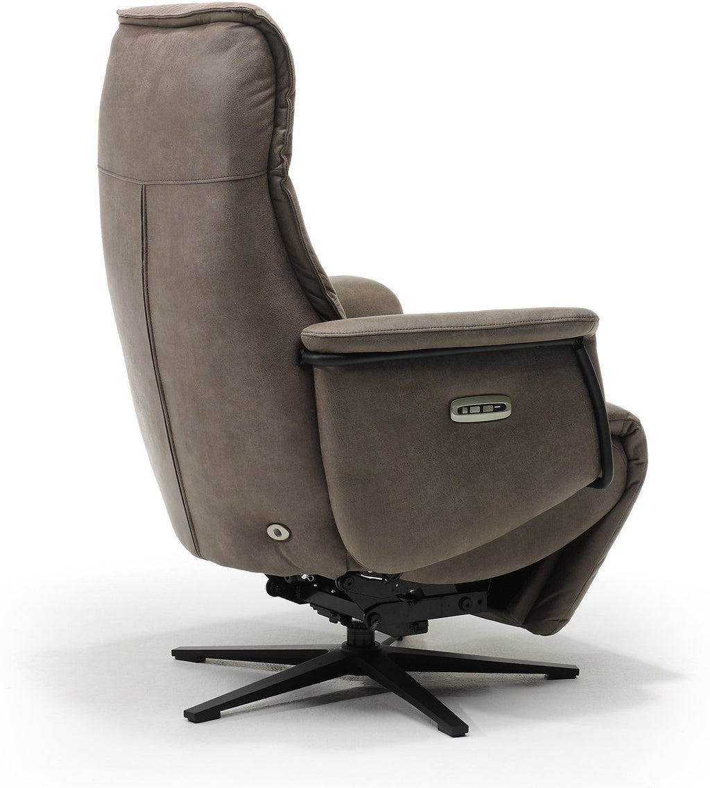 Opsta fauteuil Vince – Microleder – Met accu – 2 Motoren – 360° Draaibaar