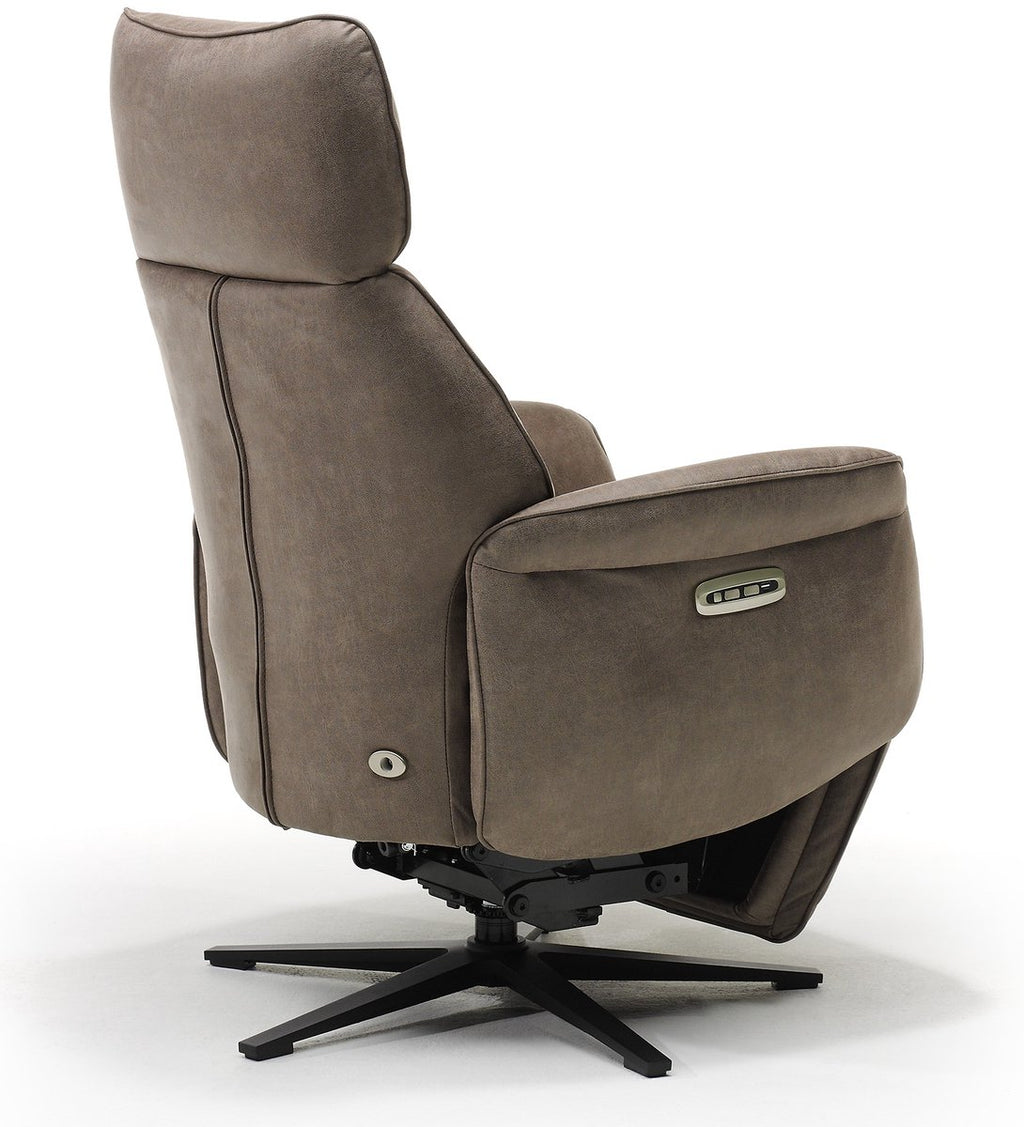 Opsta fauteuil Jaxx – Microleder – Met accu – 2 Motoren – 360° Draaibaar
