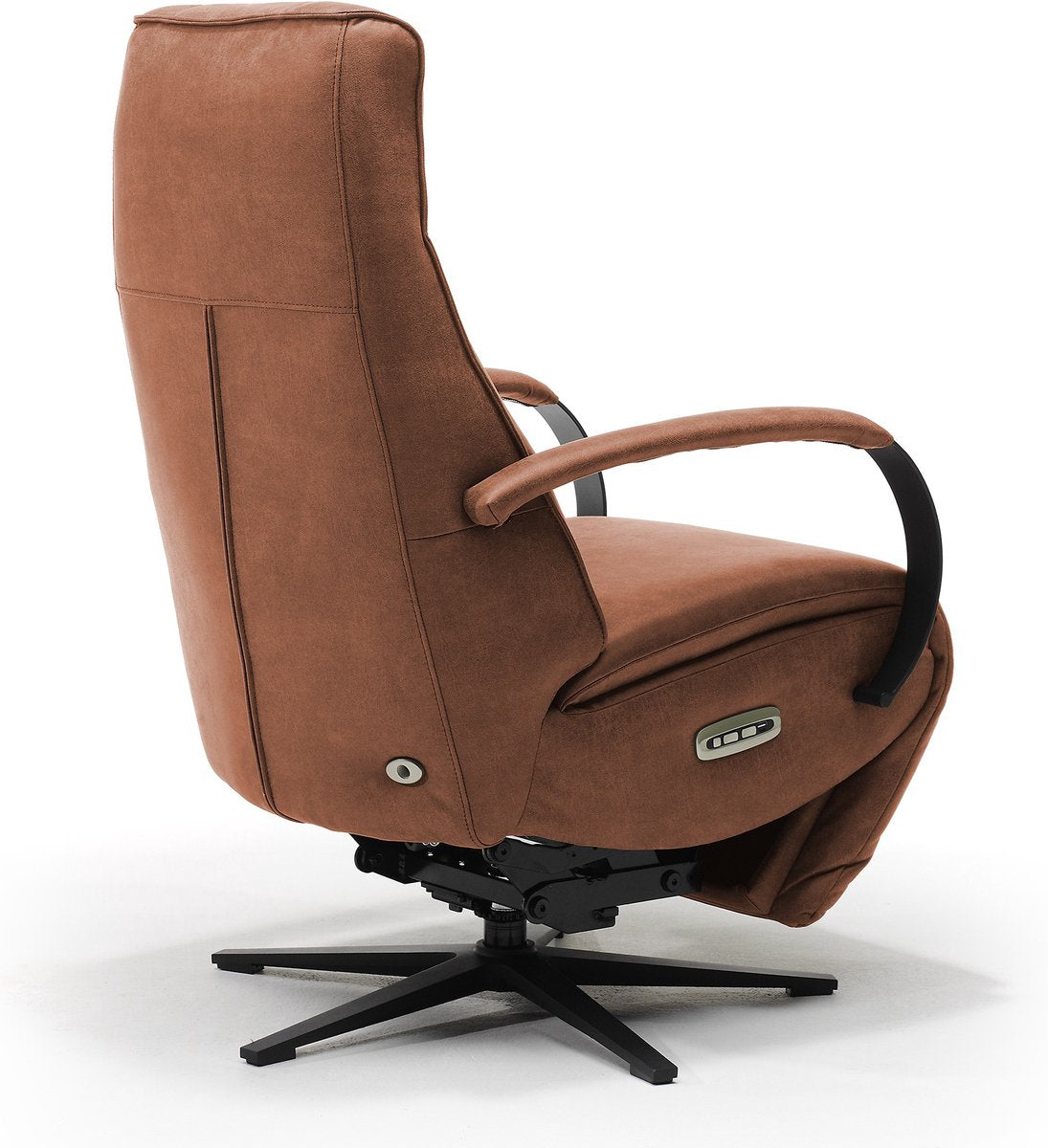 Opsta fauteuil Brent – Microleder – Met accu – 2 Motoren – 360° Draaibaar
