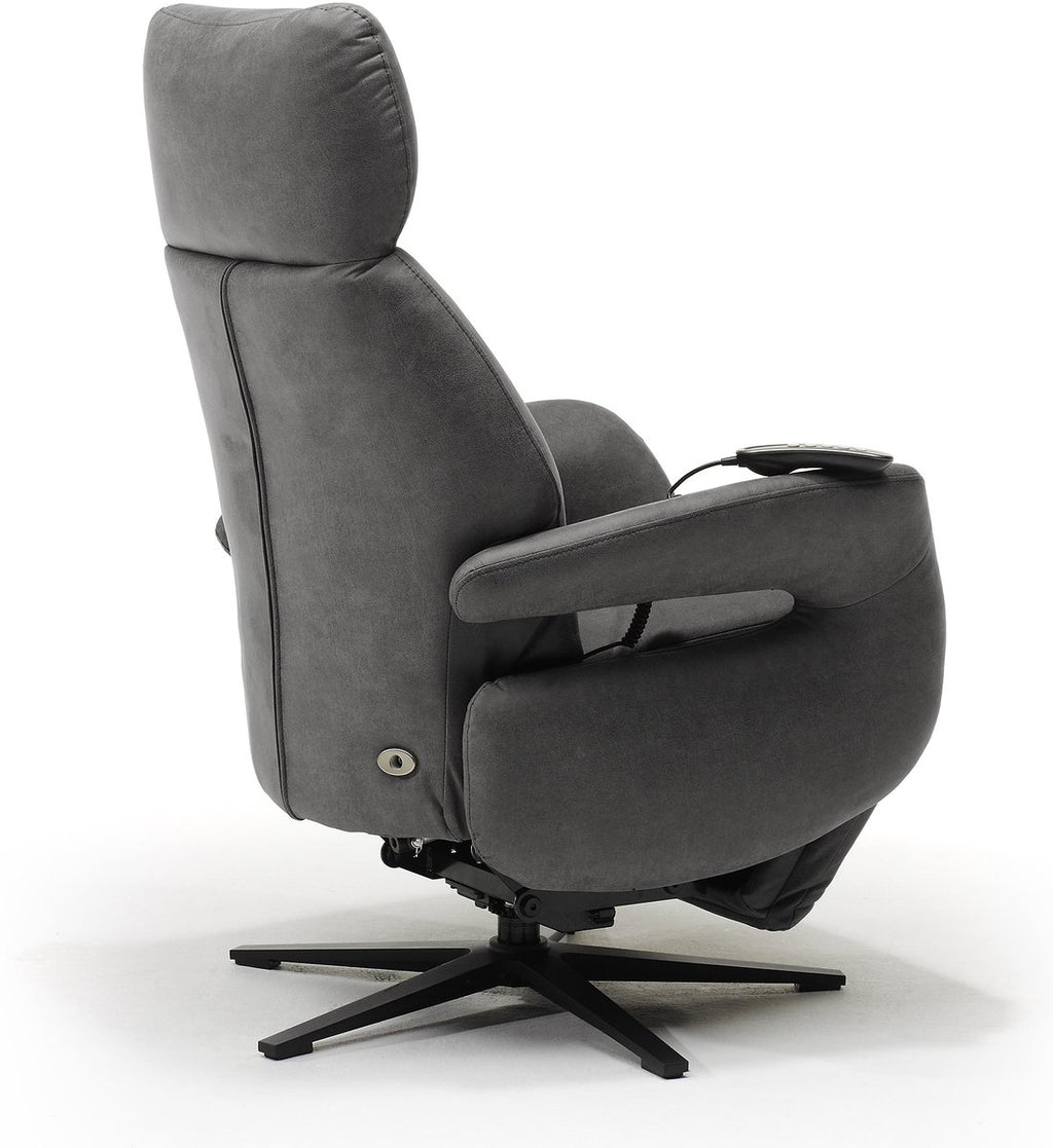Opsta fauteuil Milo – Microleder – Met accu – 2 Motoren – 360° Draaibaar