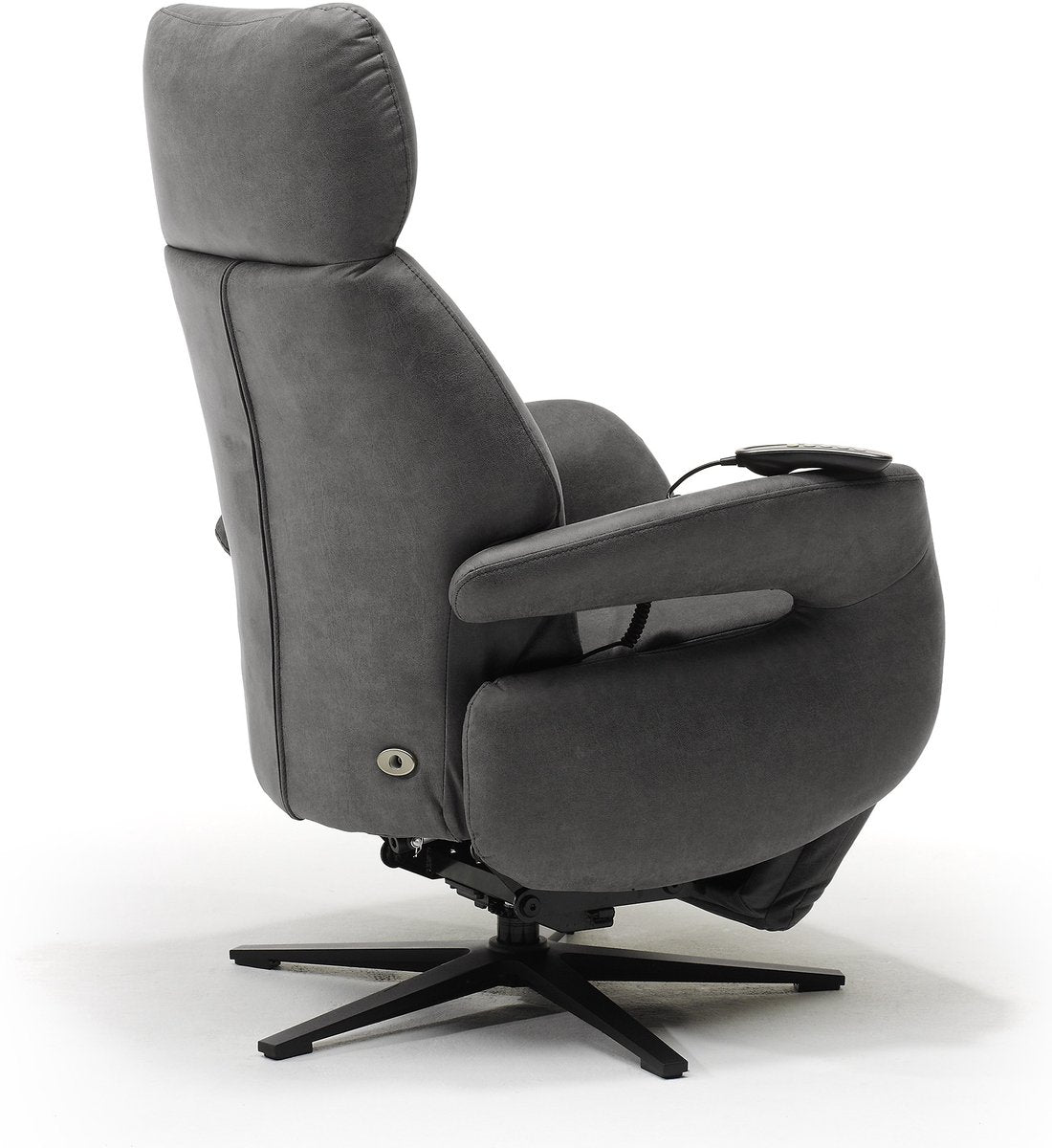 Opsta fauteuil Milo – Microleder – Met accu – 2 Motoren – 360° Draaibaar