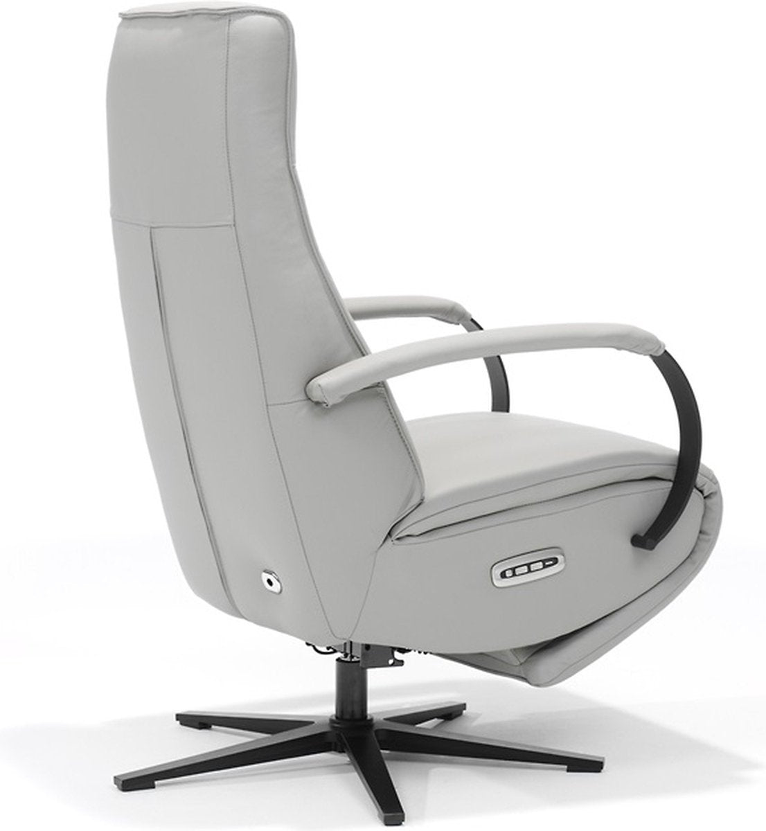 Relaxfauteuil Jesse – Echt leer – Met accu – 360° Draaibaar