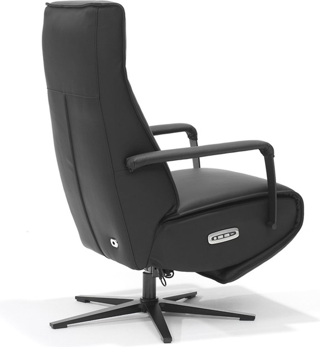 Relaxfauteuil Jesse – Echt leer – Met accu – 360° Draaibaar