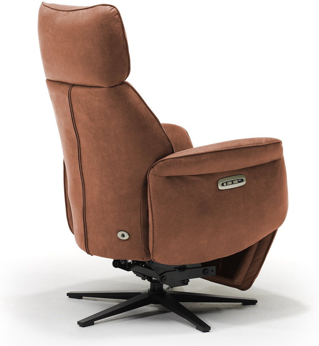 Opsta fauteuil Jaxx – Microleder – Met accu – 2 Motoren – 360° Draaibaar