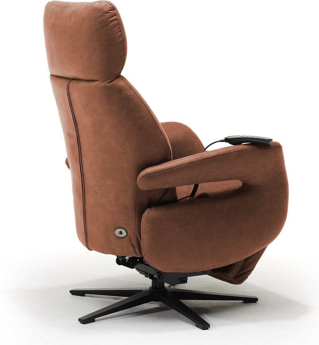 Opsta fauteuil Milo – Microleder – Met accu – 2 Motoren – 360° Draaibaar