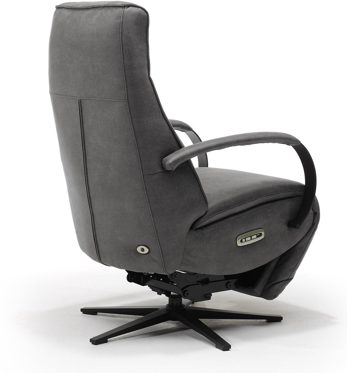 Opsta fauteuil Brent – Microleder – Met accu – 2 Motoren – 360° Draaibaar