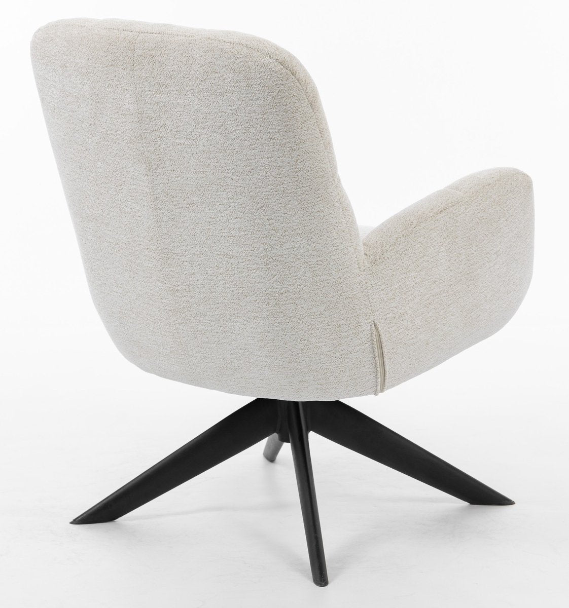 Fauteuil Lina - Raven stof - 360 graden draaibaar