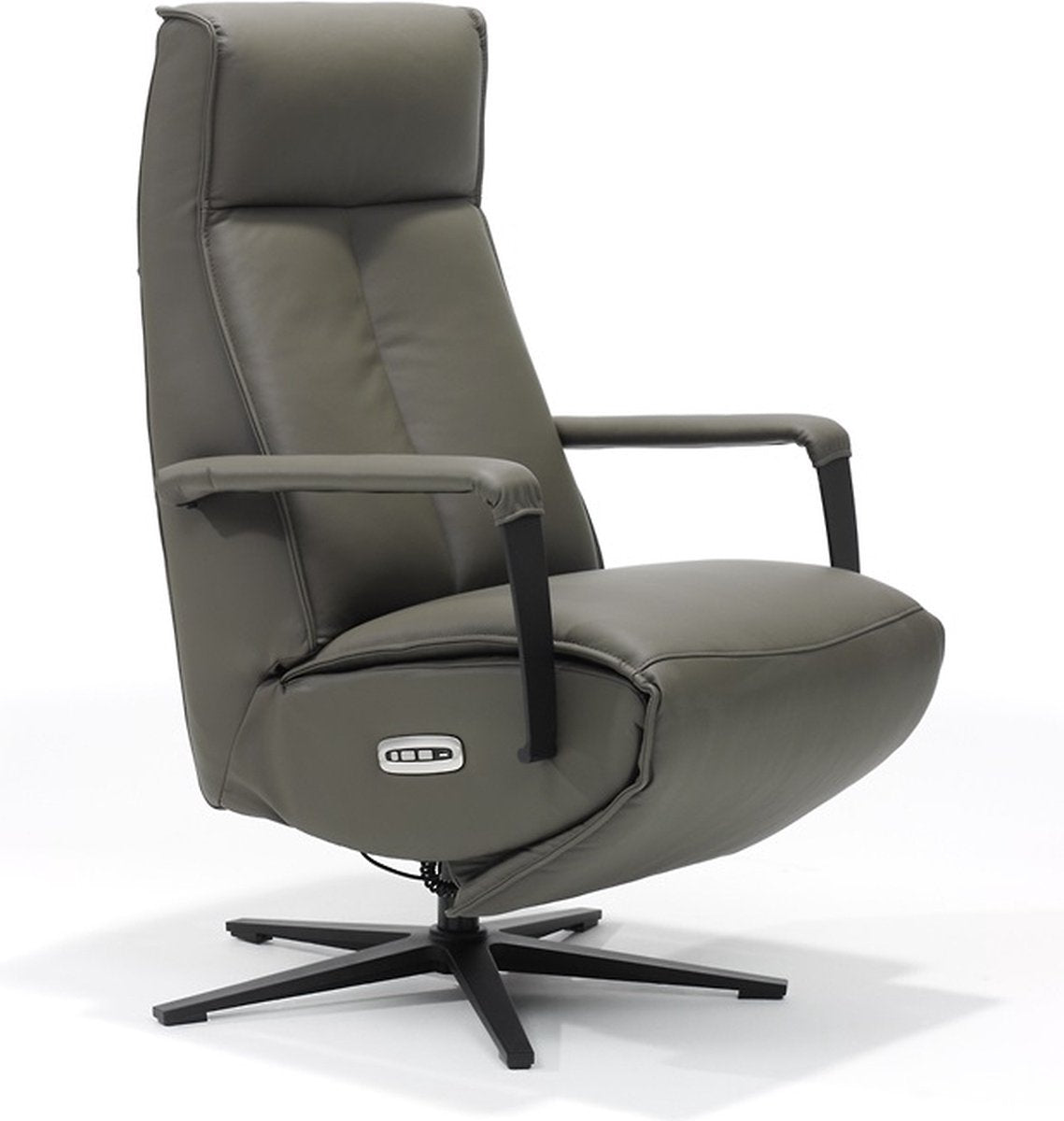 Relaxfauteuil Jesse – Echt leer – Met accu – 360° Draaibaar