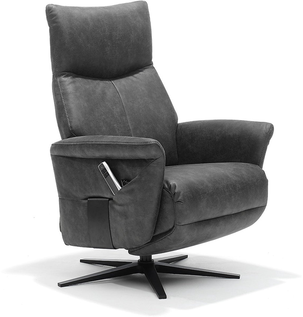Relaxfauteuil Ravi – Micro Leder – Met accu – 180° Draaibaar