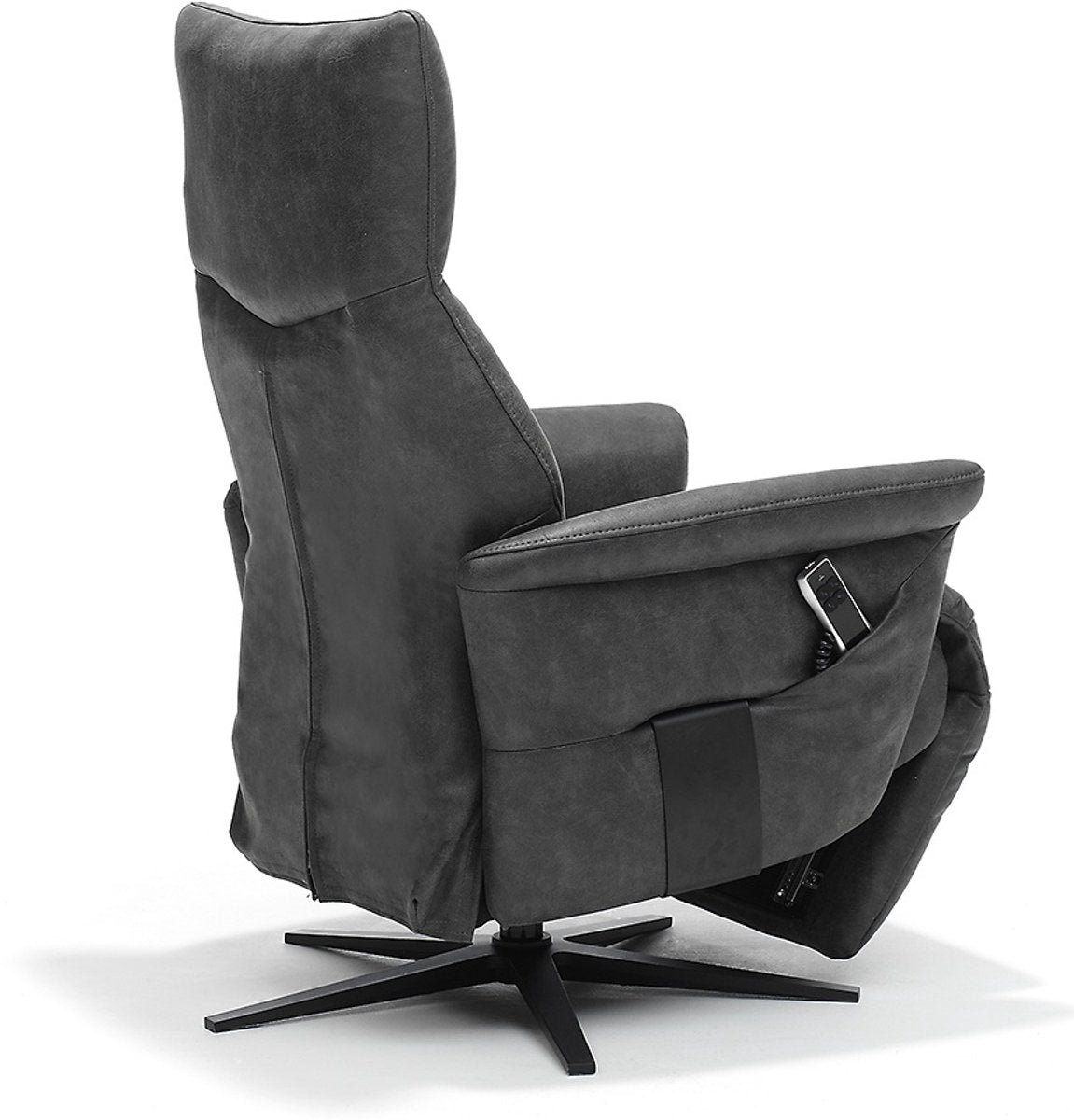 Relaxfauteuil Ravi – Micro Leder – Met accu – 180° Draaibaar