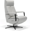Relaxfauteuil Jesse – Echt leer – Met accu – 360° Draaibaar