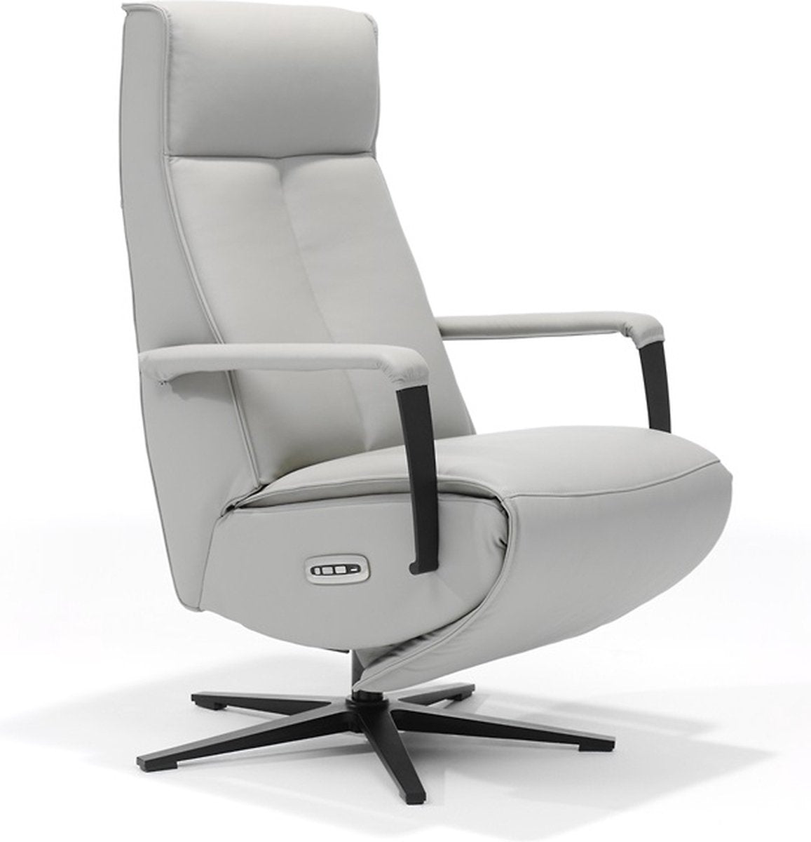 Relaxfauteuil Jesse – Echt leer – Met accu – 360° Draaibaar