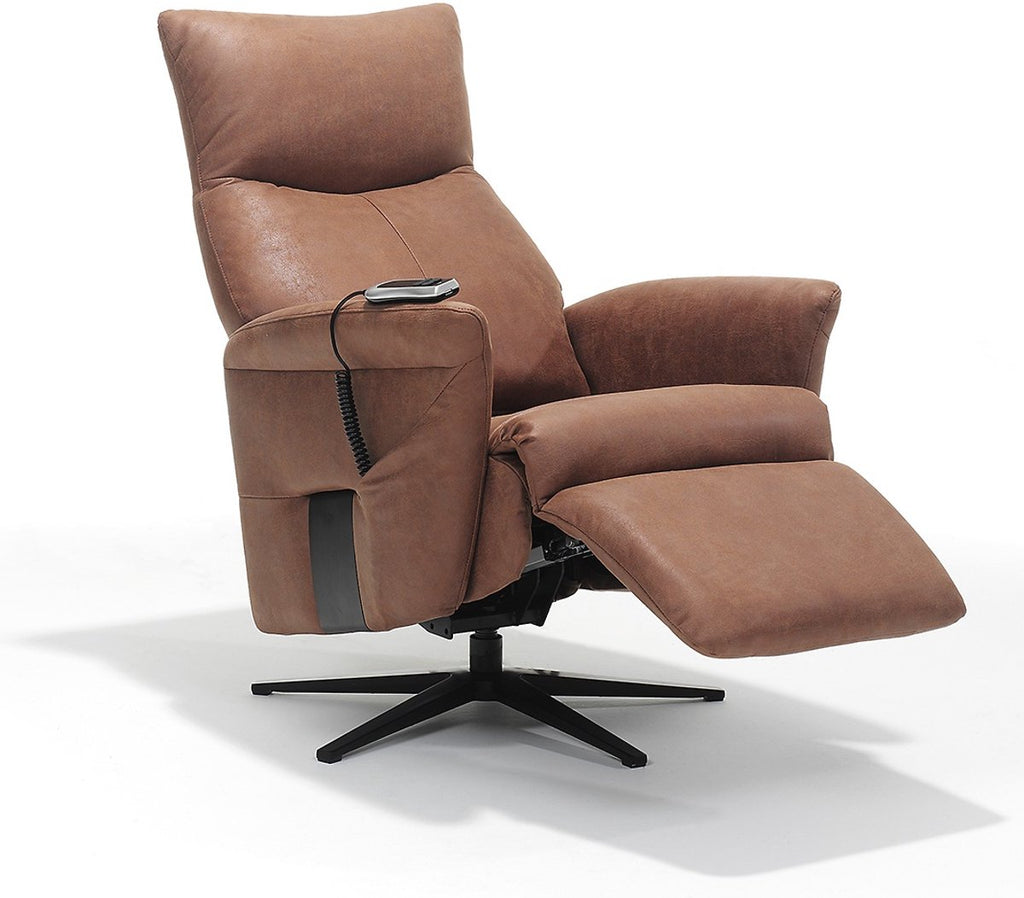 Relaxfauteuil Ravi – Micro Leder – Met accu – 180° Draaibaar