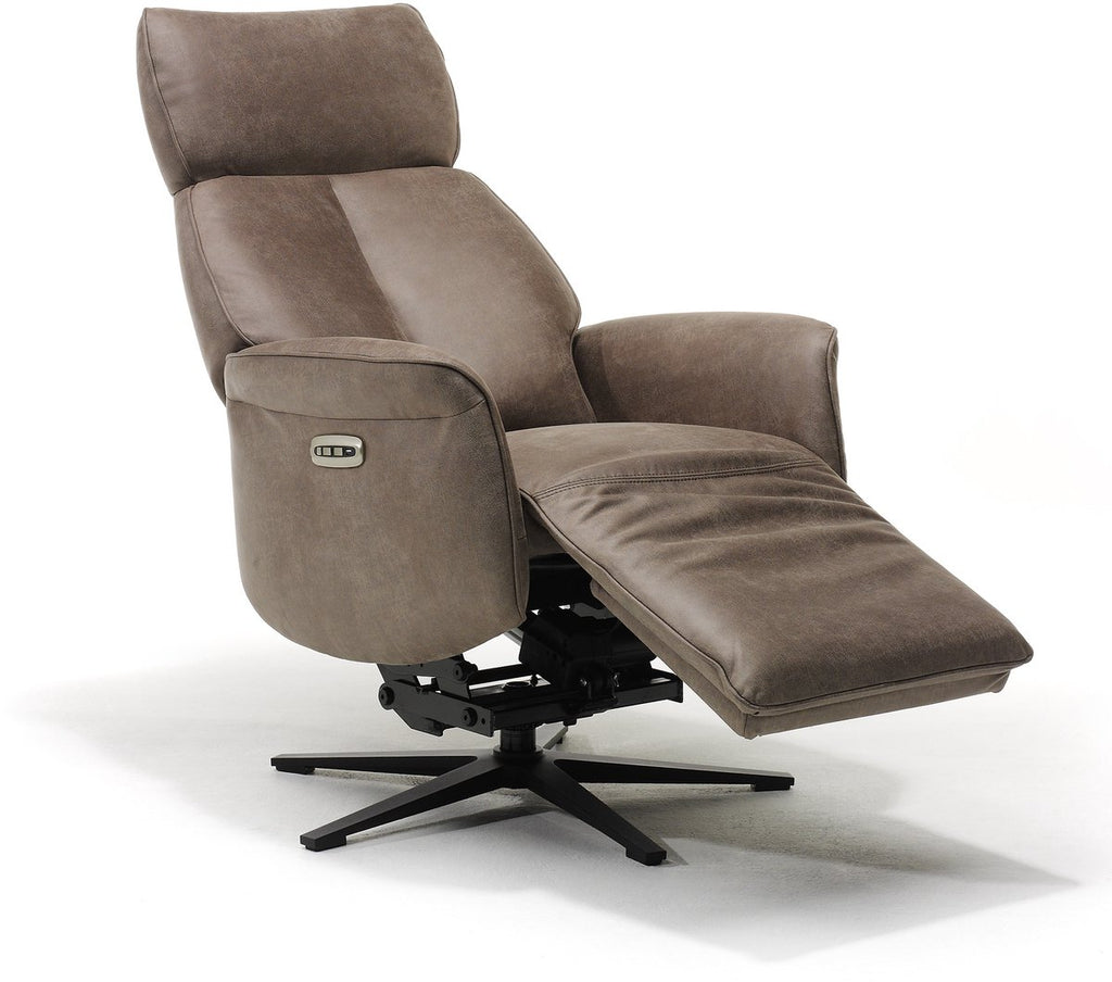 Opsta fauteuil Jaxx – Microleder – Met accu – 2 Motoren – 360° Draaibaar