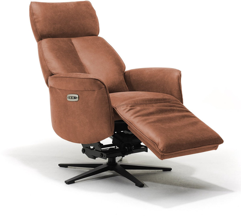 Opsta fauteuil Jaxx – Microleder – Met accu – 2 Motoren – 360° Draaibaar