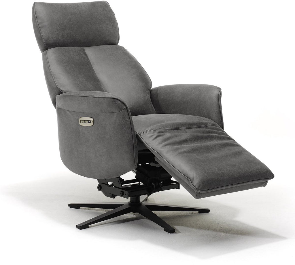 Opsta fauteuil Jaxx – Microleder – Met accu – 2 Motoren – 360° Draaibaar