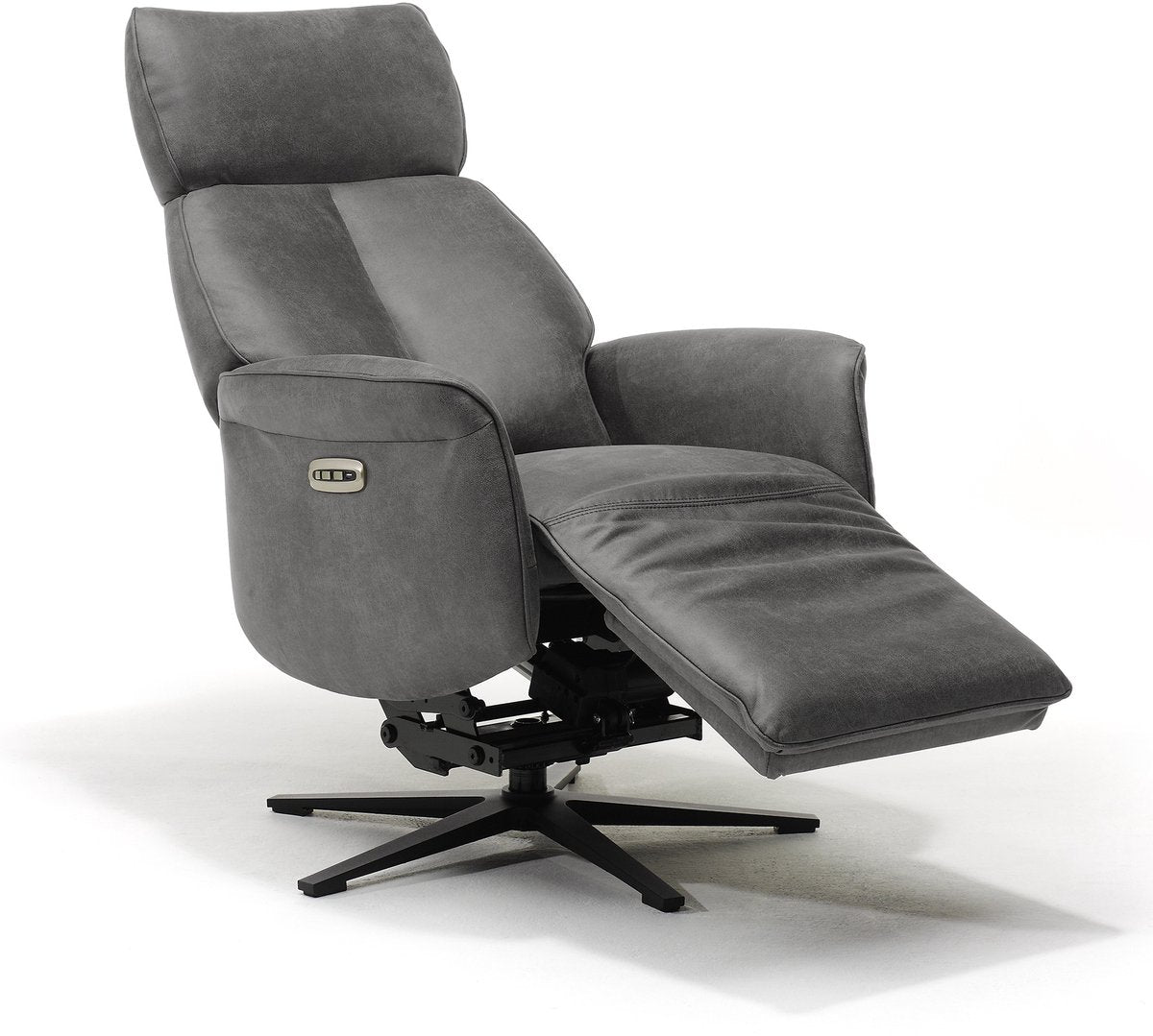 Opsta fauteuil Jaxx – Microleder – Met accu – 2 Motoren – 360° Draaibaar