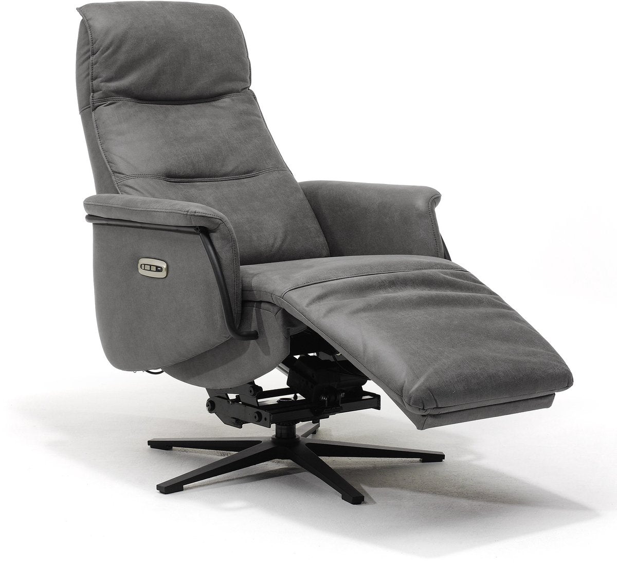 Opsta fauteuil Vince – Microleder – Met accu – 2 Motoren – 360° Draaibaar