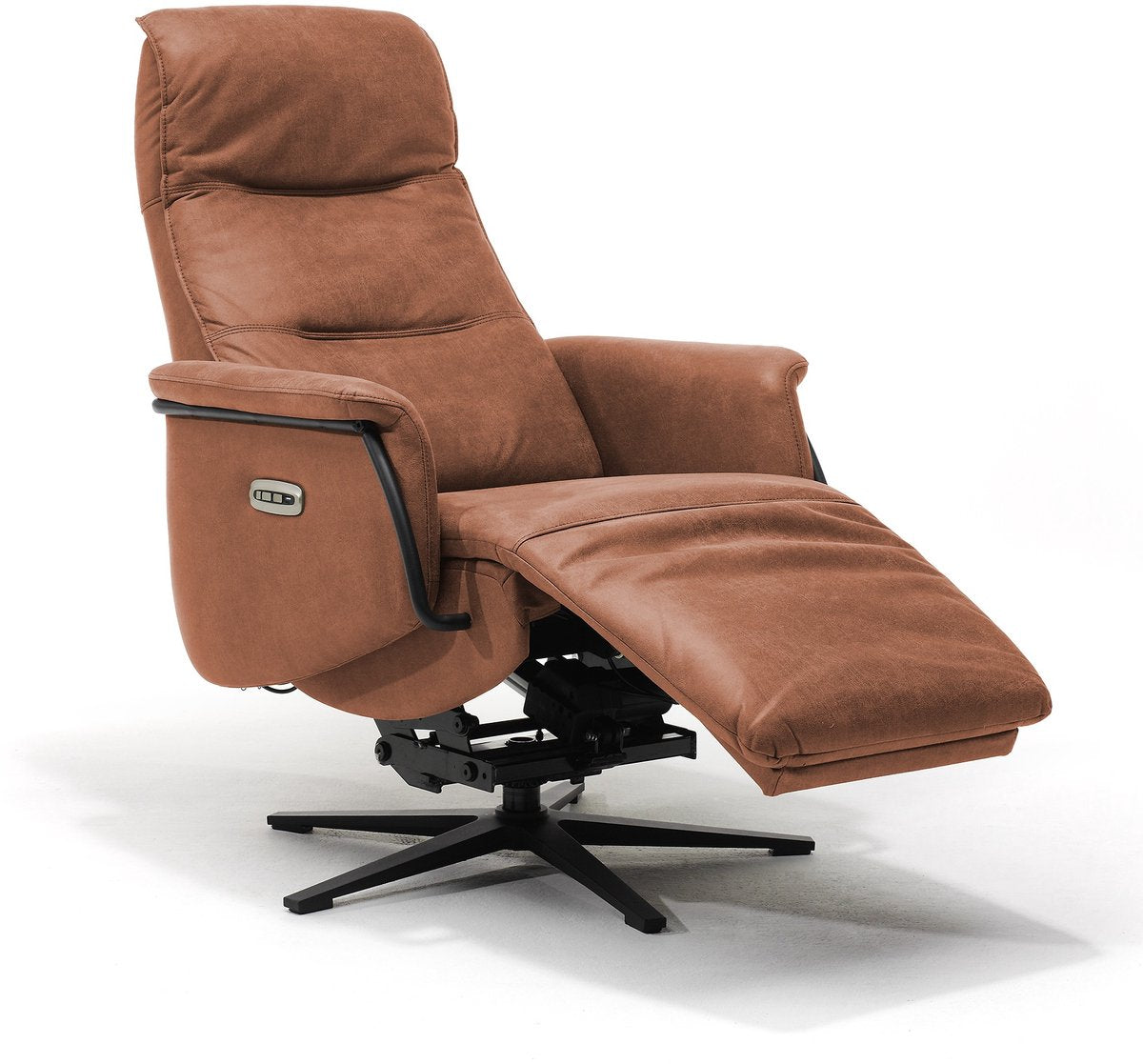 Opsta fauteuil Vince – Microleder – Met accu – 2 Motoren – 360° Draaibaar