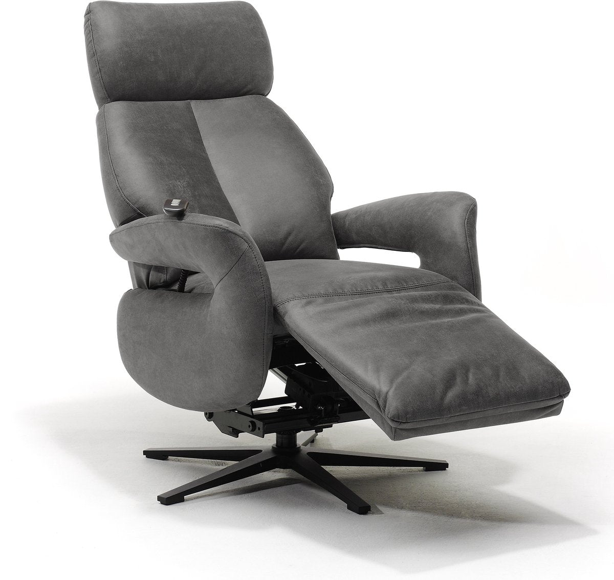 Opsta fauteuil Milo – Microleder – Met accu – 2 Motoren – 360° Draaibaar