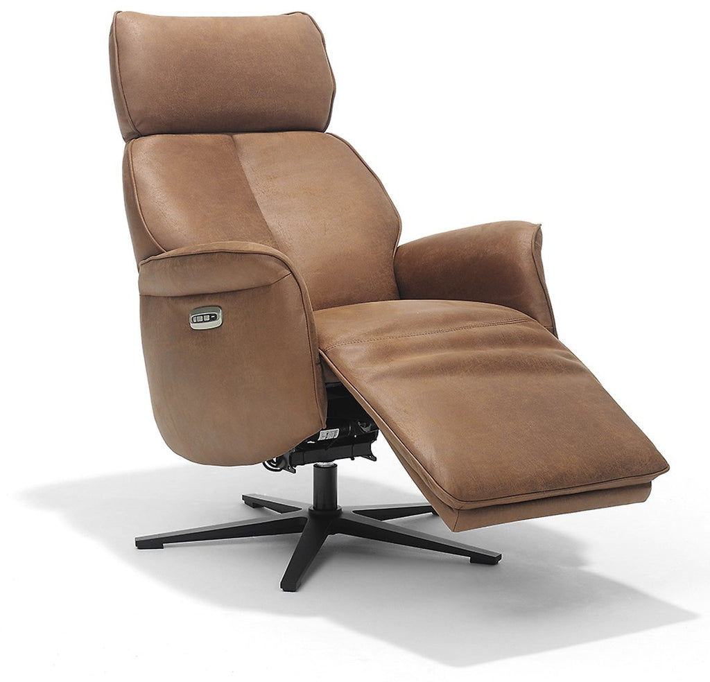 Relaxfauteuil Luuk – Micro Leder – Met Accu – 360° Draaibaar