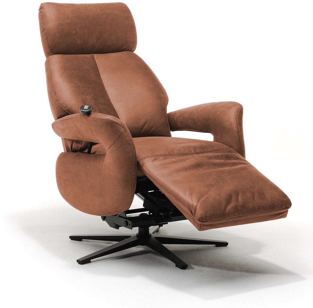 Opsta fauteuil Milo – Microleder – Met accu – 2 Motoren – 360° Draaibaar