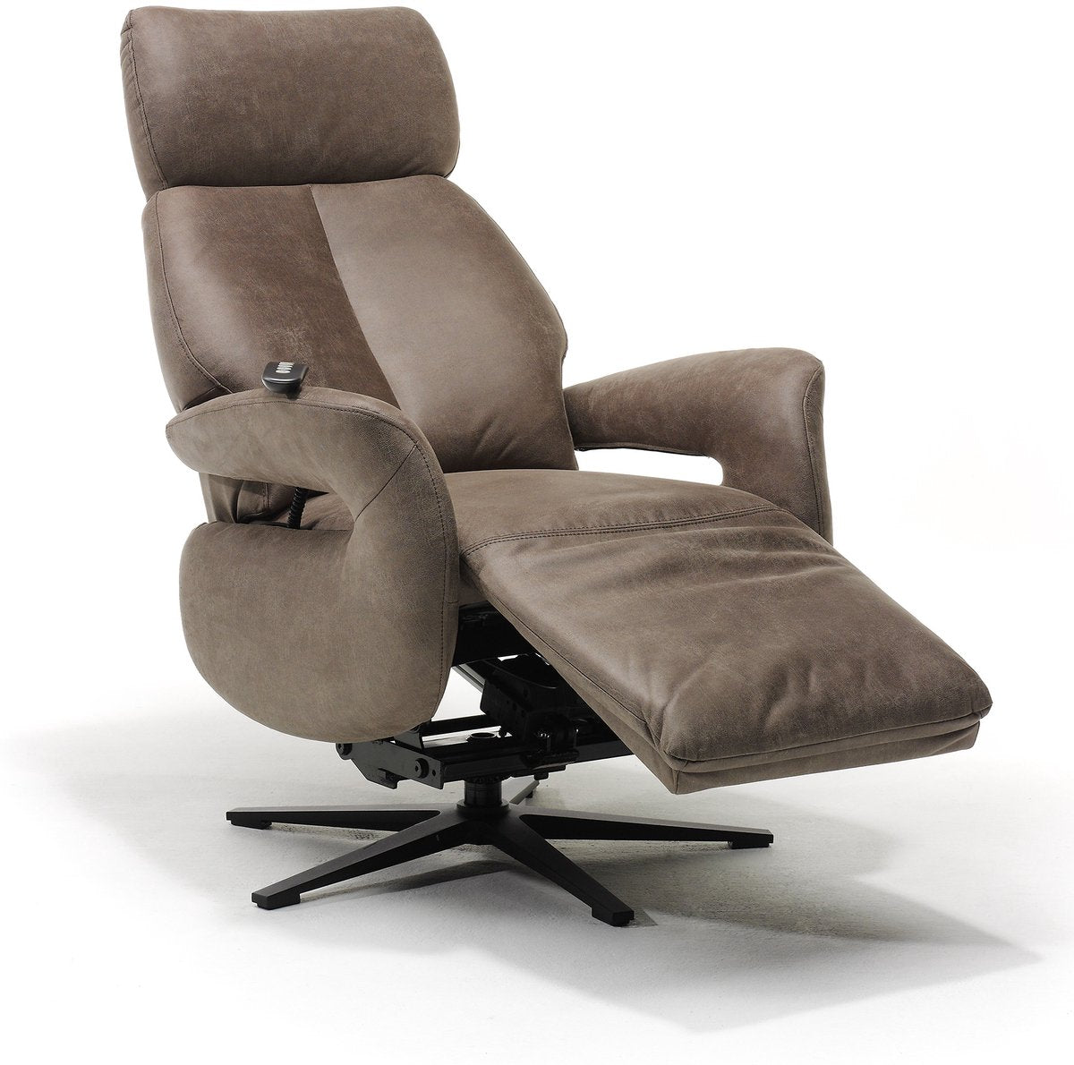 Opsta fauteuil Milo – Microleder – Met accu – 2 Motoren – 360° Draaibaar