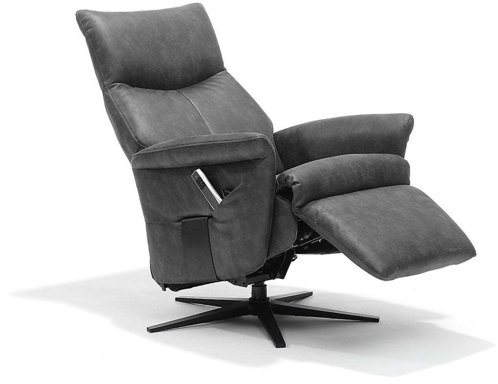 Relaxfauteuil Ravi – Micro Leder – Met accu – 180° Draaibaar