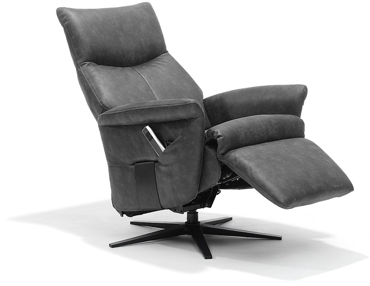 Relaxfauteuil Ravi – Micro Leder – Met accu – 180° Draaibaar