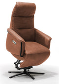 Opsta fauteuil Vince – Microleder – Met accu – 2 Motoren – 360° Draaibaar