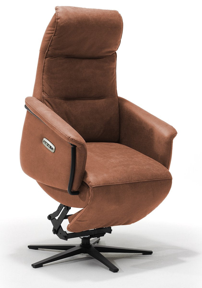 Opsta fauteuil Vince – Microleder – Met accu – 2 Motoren – 360° Draaibaar