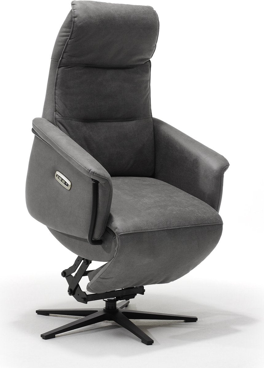 Opsta fauteuil Vince – Microleder – Met accu – 2 Motoren – 360° Draaibaar