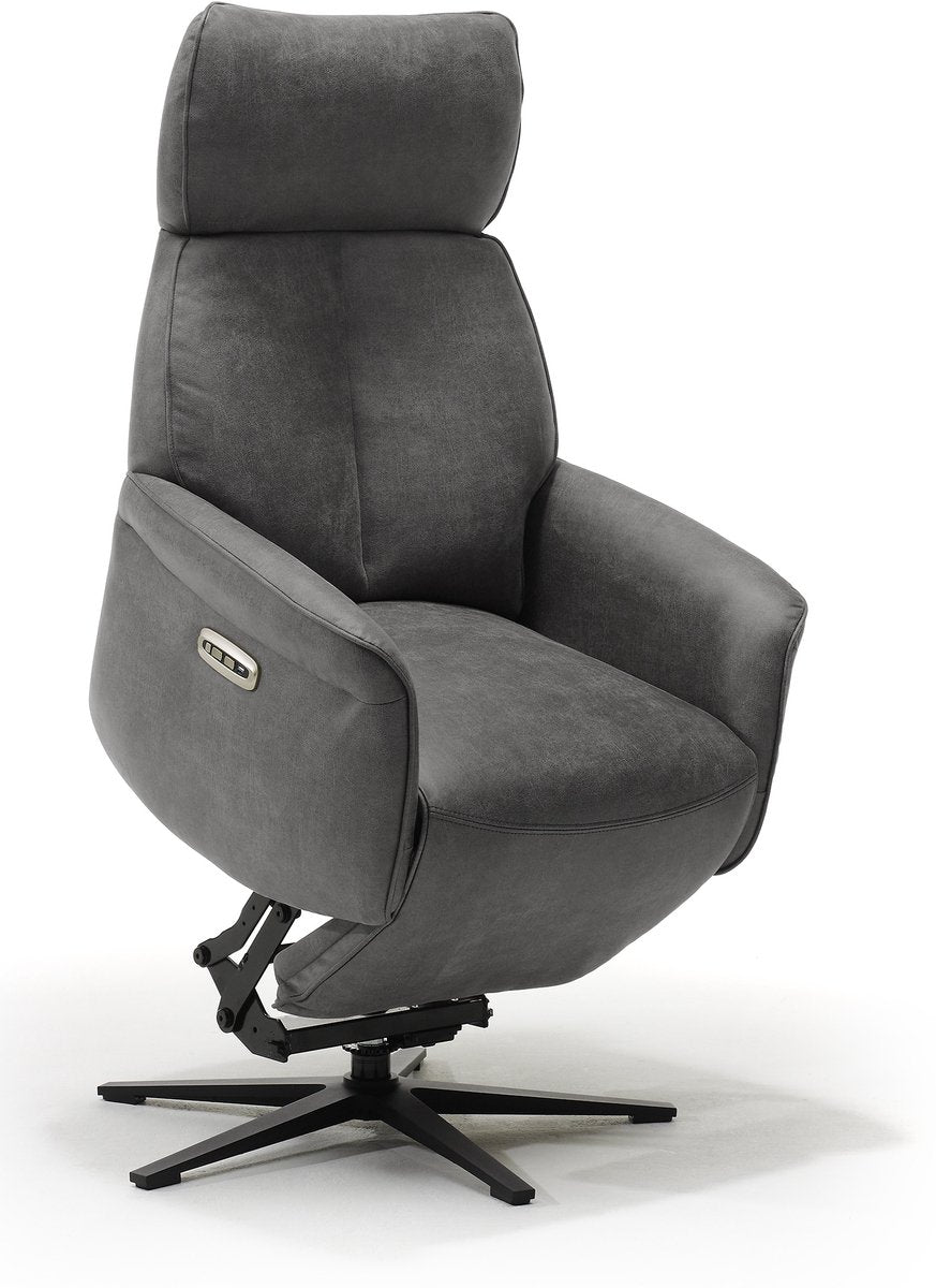 Opsta fauteuil Jaxx – Microleder – Met accu – 2 Motoren – 360° Draaibaar