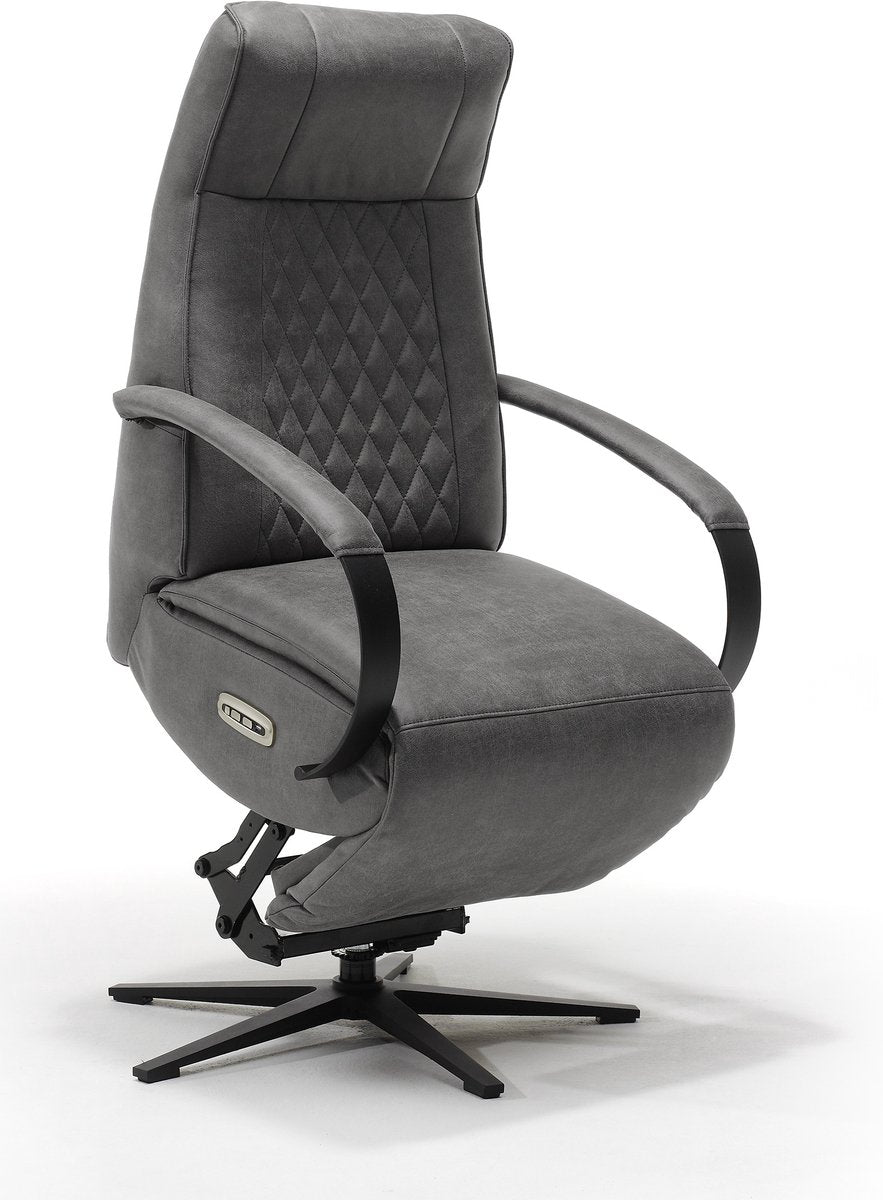 Opsta fauteuil Brent – Microleder – Met accu – 2 Motoren – 360° Draaibaar